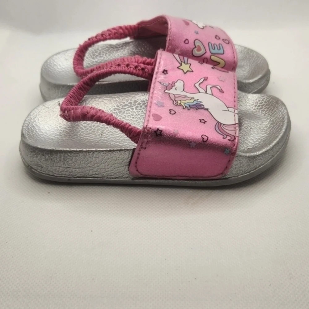 Unicorn Girls Sandals Pink‎ Size 5-6